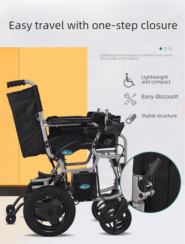 Silla de ruedas eléctrica de 19 kg, D3-A, estructura de aleación de aluminio, batería de litio - Ciaespinoza.com