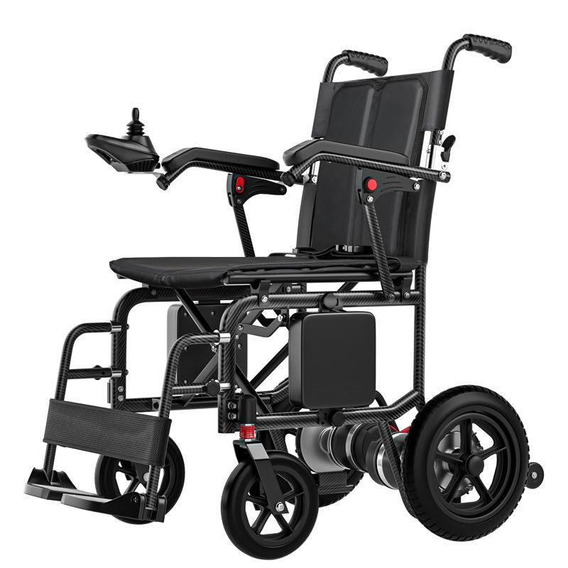Silla de ruedas eléctrica ultraligera de 9,8 kg para personas mayores, plegable, con luz inteligente, totalmente automática - Ciaespinoza.com