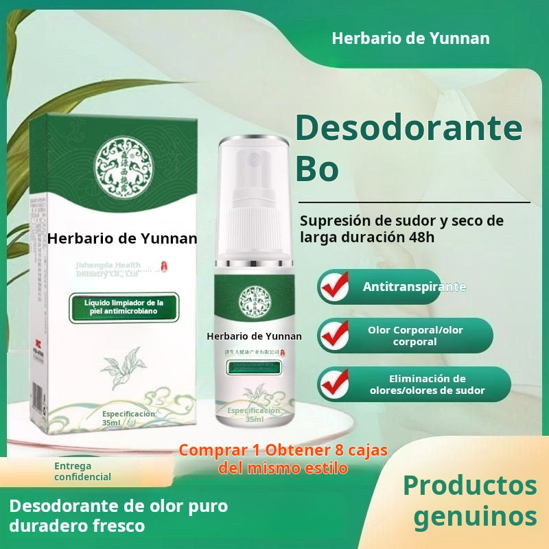 Desodorante Antitranspirante Genuino para las Axilas en Spray Yunnan hasta 5 Dias de Duracion