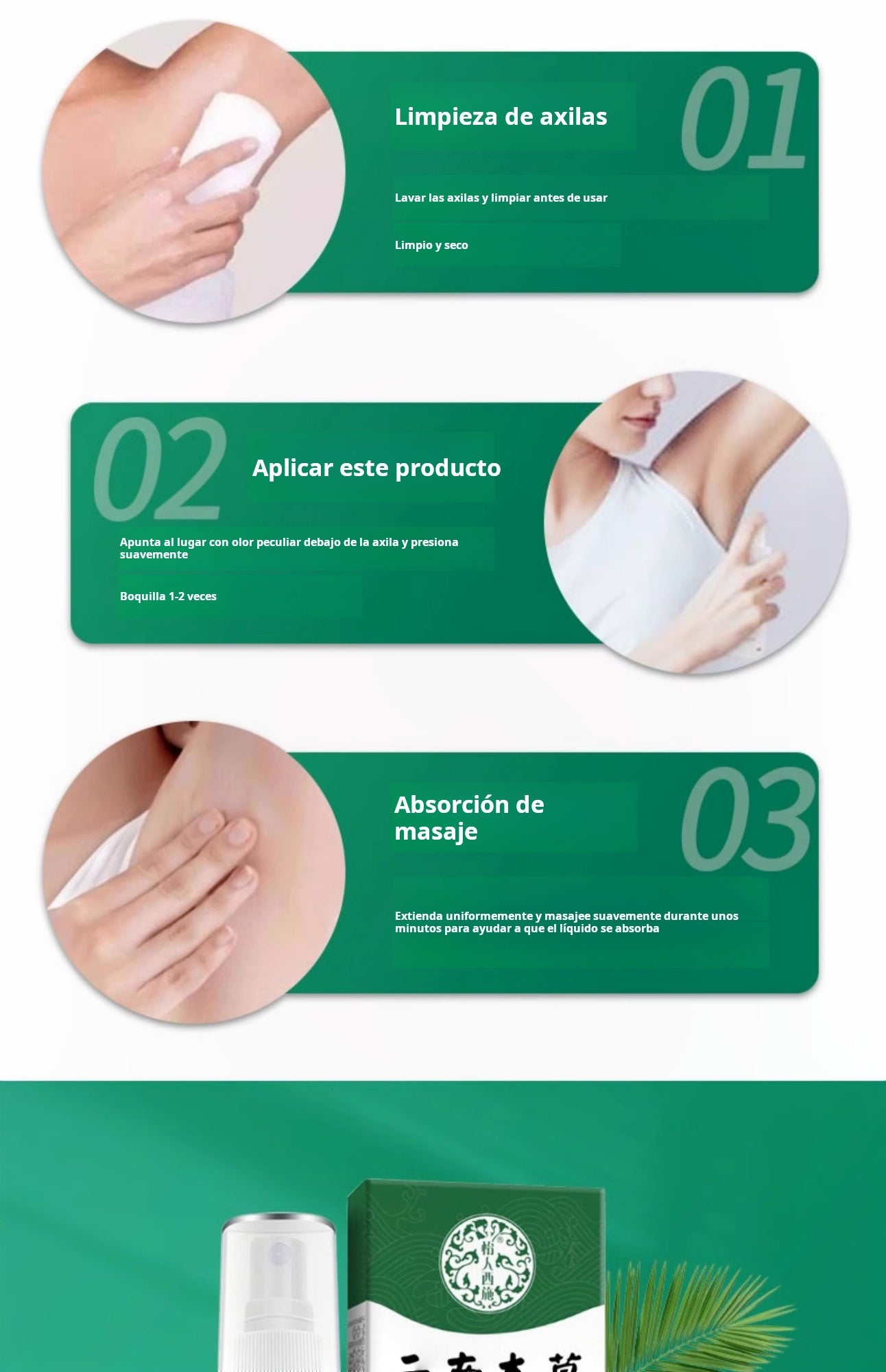 Desodorante Antitranspirante Genuino para las Axilas en Spray Yunnan hasta 5 Dias de Duracion