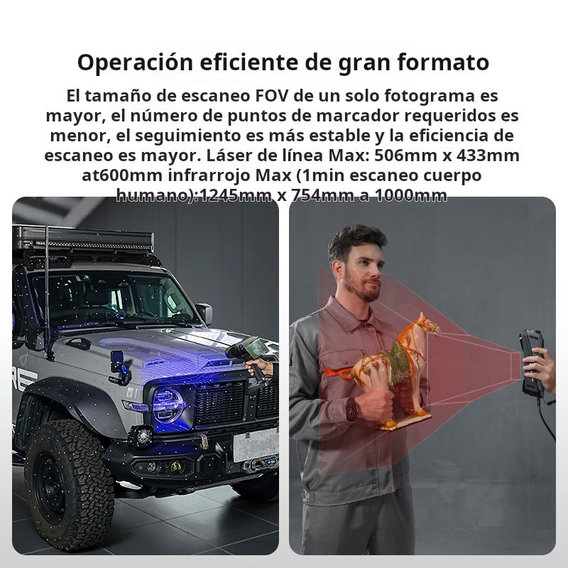 Escaner 3D Creality Sermoon S1 – Precisión 0.02 mm, 1+7+34 láser azul + NIR, 90 FPS