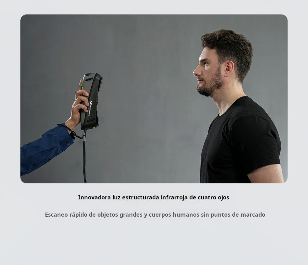 Escaner 3D Creality Sermoon S1 – Precisión 0.02 mm, 1+7+34 láser azul + NIR, 90 FPS