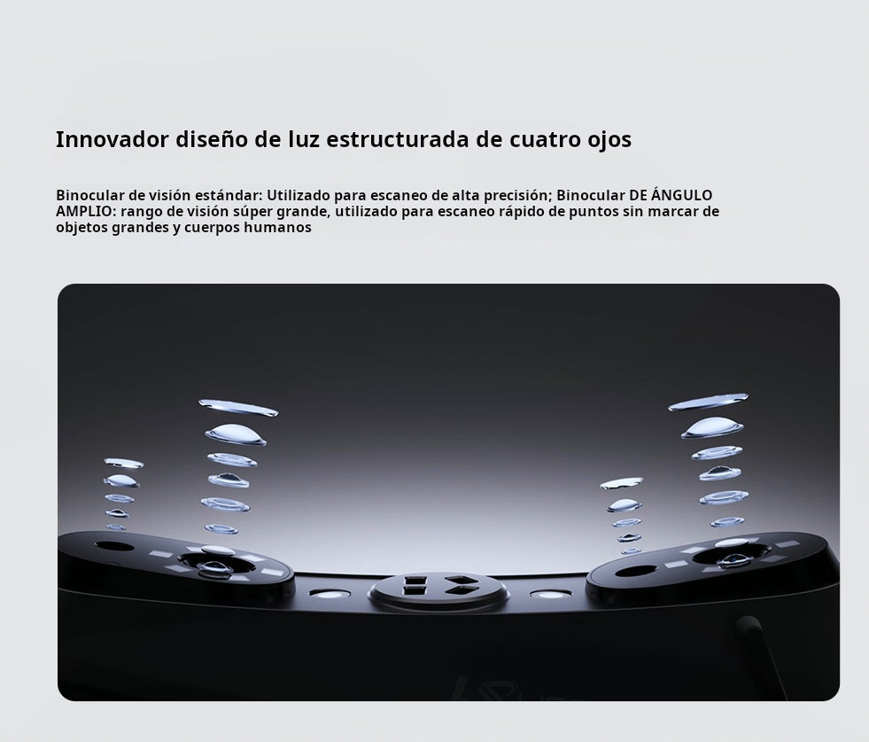Escaner 3D Creality Sermoon S1 – Precisión 0.02 mm, 1+7+34 láser azul + NIR, 90 FPS