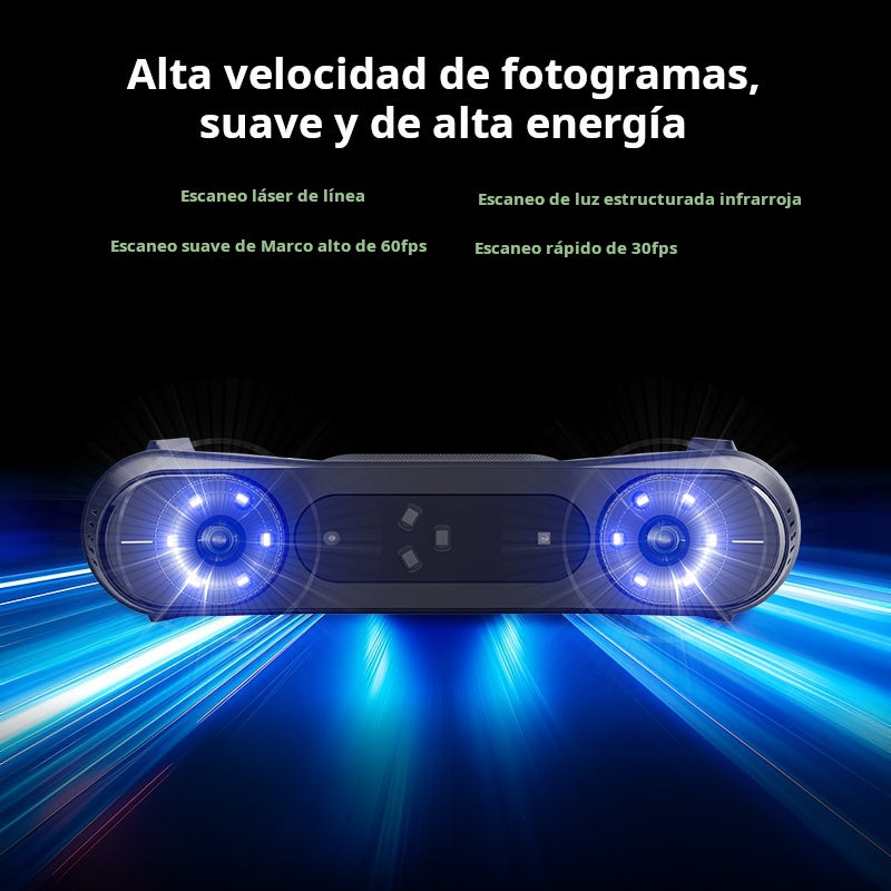Escaner 3D Creality Raptor Pro – 22 láseres cruzados + 7 paralelos, NIR, 0.02 mm, 60 FPS