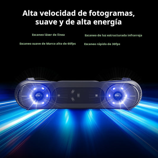 Escaner 3D Creality Raptor Pro – 22 láseres cruzados + 7 paralelos, NIR, 0.02 mm, 60 FPS