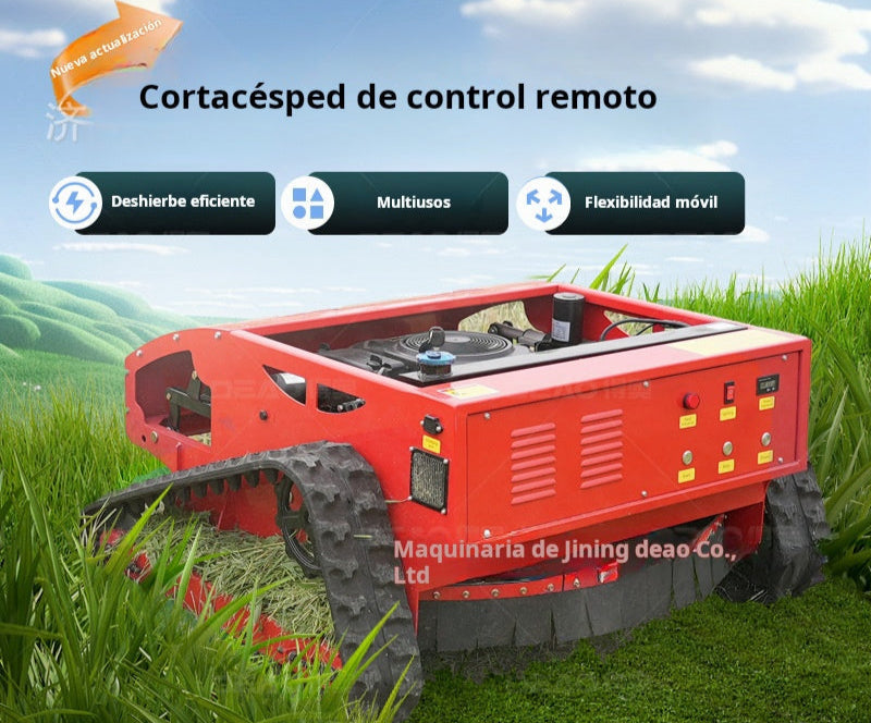 Cortadora de Césped a Control Remoto Híbrida 500-1200 | Modelos de Oruga y Ruedas, Potencia 8-27HP, Alta Precisión y Control Inalámbrico