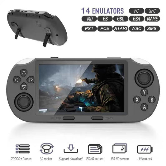 Console de videogame portátil SF3000HD de alta definição com tela horizontal de 4,5 polegadas, console arcade retrô GBA com joystick duplo