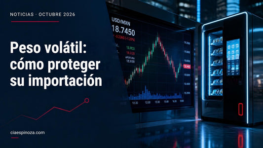 Peso mexicano frente al dólar: volatilidad del tipo de cambio y su impacto al importar máquinas expendedoras de China