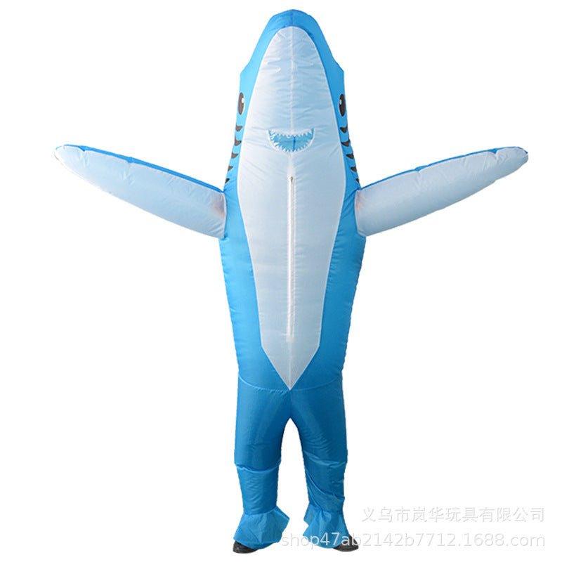 Disfraz inflable de tiburón para fiestas y eventos