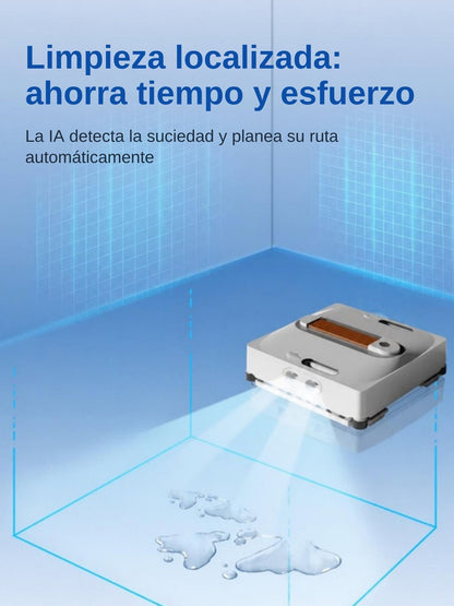 Robot limpiavidrios con IA que detecta la suciedad y planea su ruta automáticamente