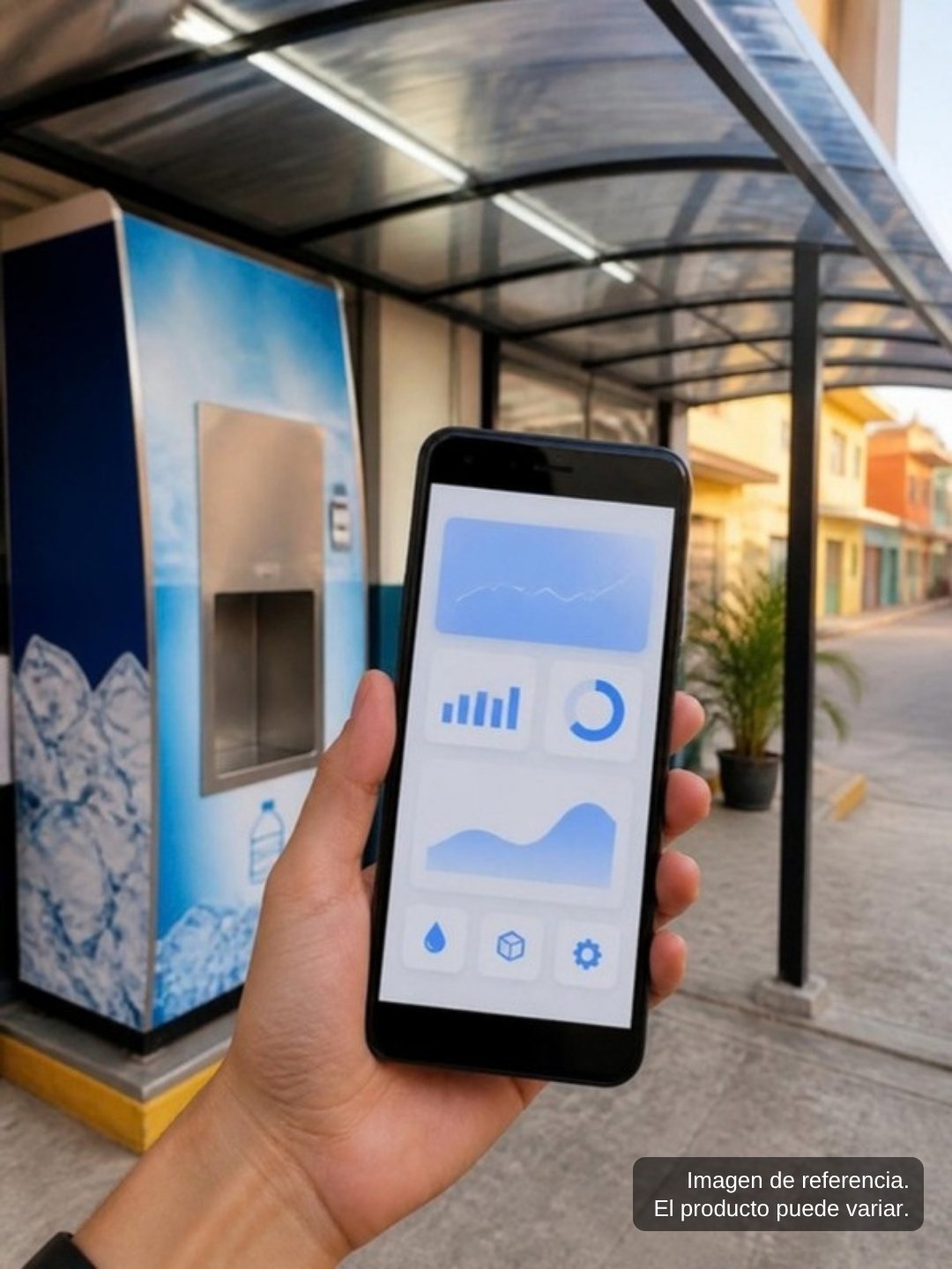 Aplicación Android para administrar a distancia una máquina expendedora de hielo y agua
