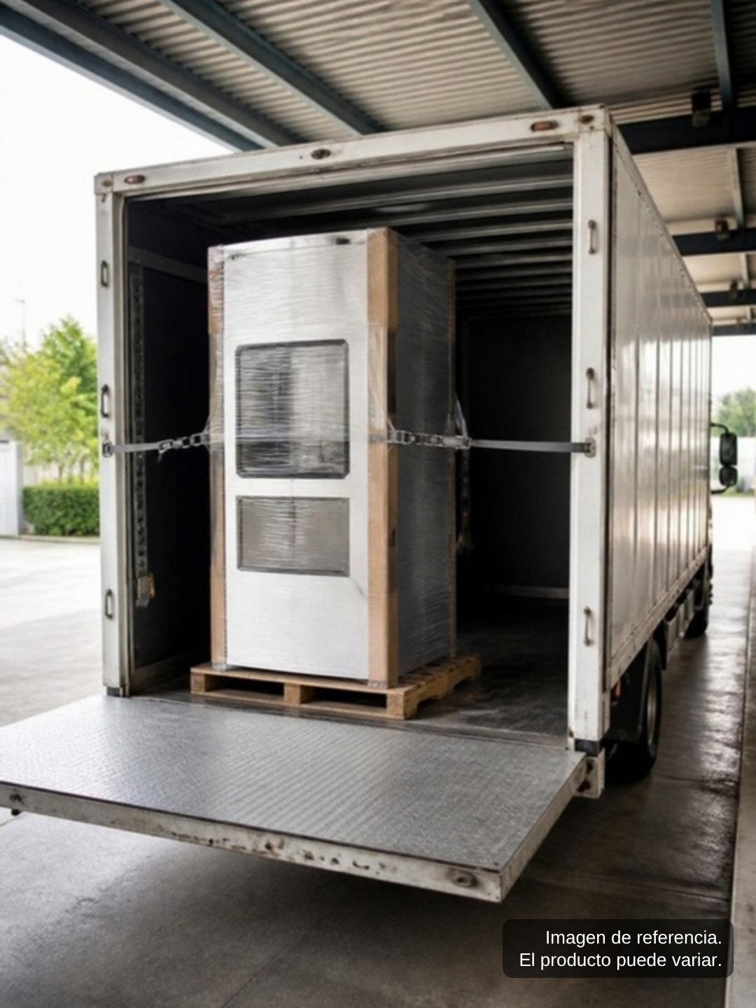 Póliza de seguro de transporte para máquina expendedora de 1.5 m³ (hielo 140 kg). Imagen de referencia