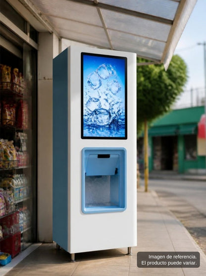 Pantalla de publicidad LCD de 18.5 pulgadas con audio y video para expendedora de hielo de 140 kg