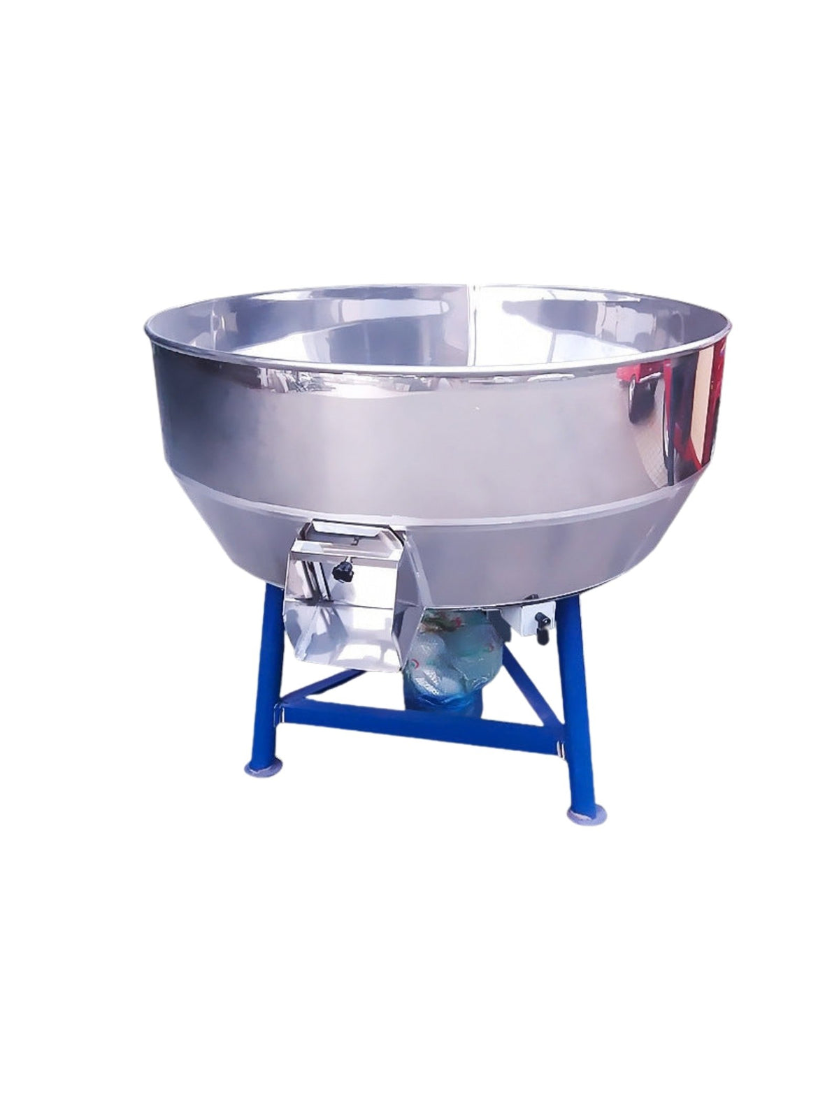 Mezclador de polvo de acero inoxidable de 50 a 500 kg para alimento seco y húmedo, en fondo blanco