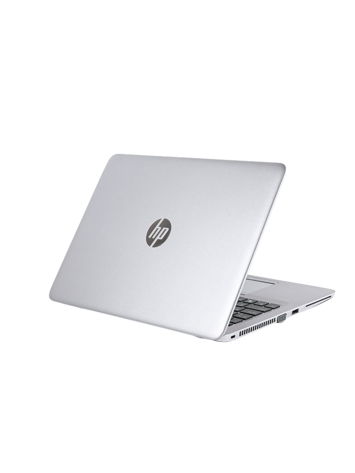 Laptop HP EliteBook delgada de 14 pulgadas en color plata, en fondo blanco