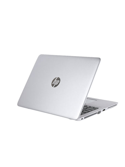 Laptop HP EliteBook delgada de 14 pulgadas en color plata, en fondo blanco