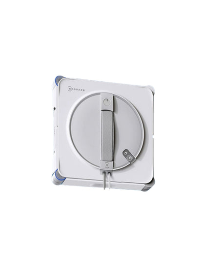 Robot limpiaventanas Ecovacs W2S cuadrado blanco con rociador de agua, en fondo blanco