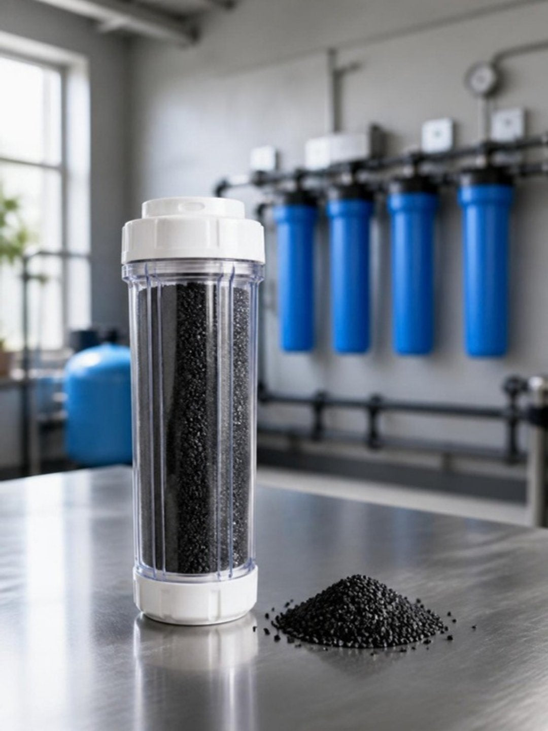 Filtro GAC de carbón activado granular para purificación de agua en máquina expendedora