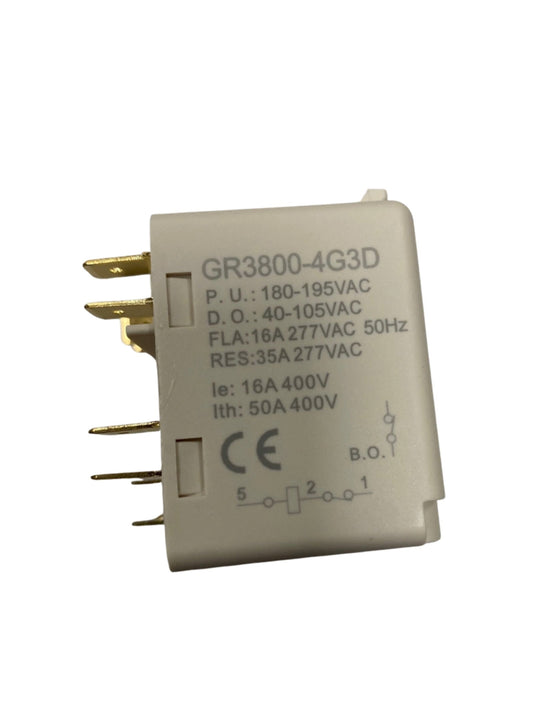 Relé de arranque GR3800-4G3D para compresor de aire acondicionado y refrigeración, en fondo blanco