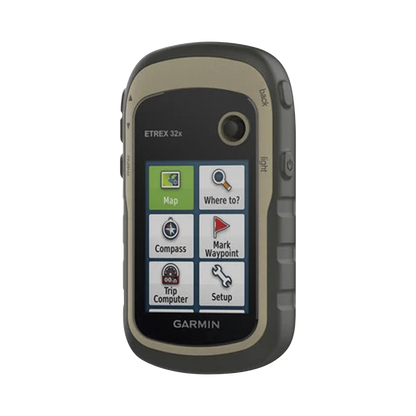 GPS Portátil eTrex 32x Outdoor / Pantalla TFT Transflectiva 2.2 Pulgadas / Resolución 240x320 Pixeles / Brújula 3 Ejes / Altímetro Barométrico / GPS