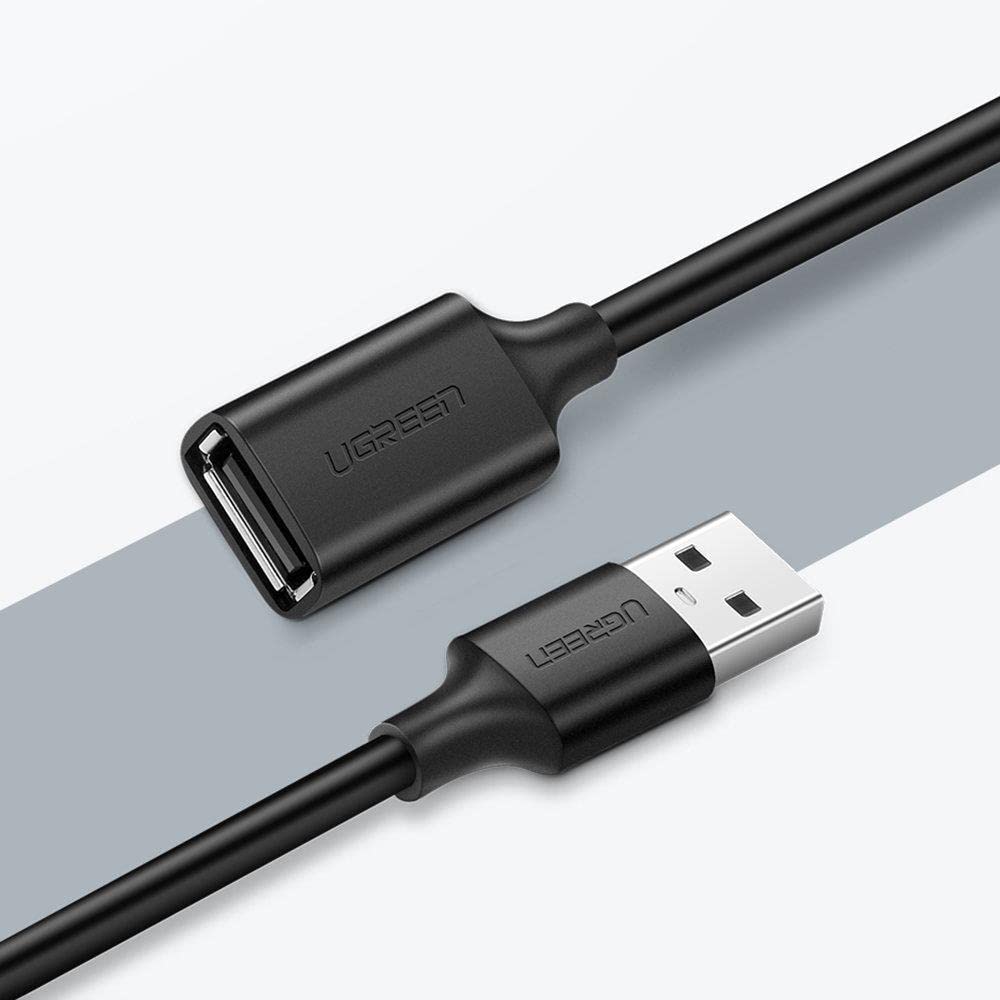 Cable Extensor USB 2.0 A a A | 1 metro | Macho-Hembra | Ultra Durabilidad | Núcleo de Cobre Estañado 28/22 AWG | Blindaje Interior Múltiple / Ideal