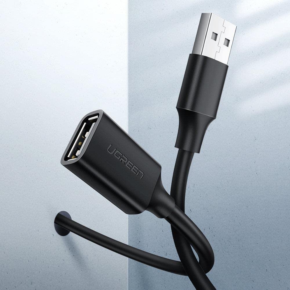 Cable Extensor USB 2.0 A a A | 1 metro | Macho-Hembra | Ultra Durabilidad | Núcleo de Cobre Estañado 28/22 AWG | Blindaje Interior Múltiple / Ideal