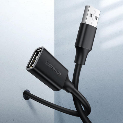 Cable Extensor USB 2.0 A a A | 1 metro | Macho-Hembra | Ultra Durabilidad | Núcleo de Cobre Estañado 28/22 AWG | Blindaje Interior Múltiple / Ideal