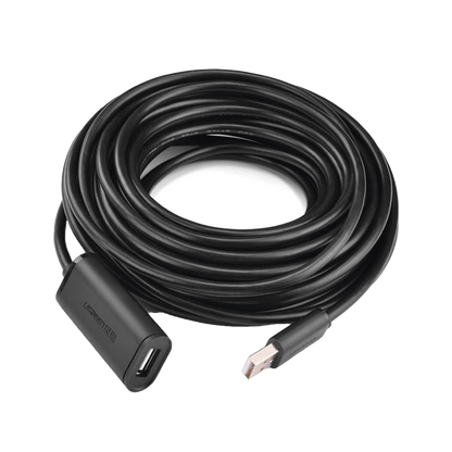 Cable de Extensión Activo USB 2.0 / 10 Metros / Macho-Hembra / Booster individual FE1.1S incorporado / Velocidad de hasta 480 Mbps / Ideal para