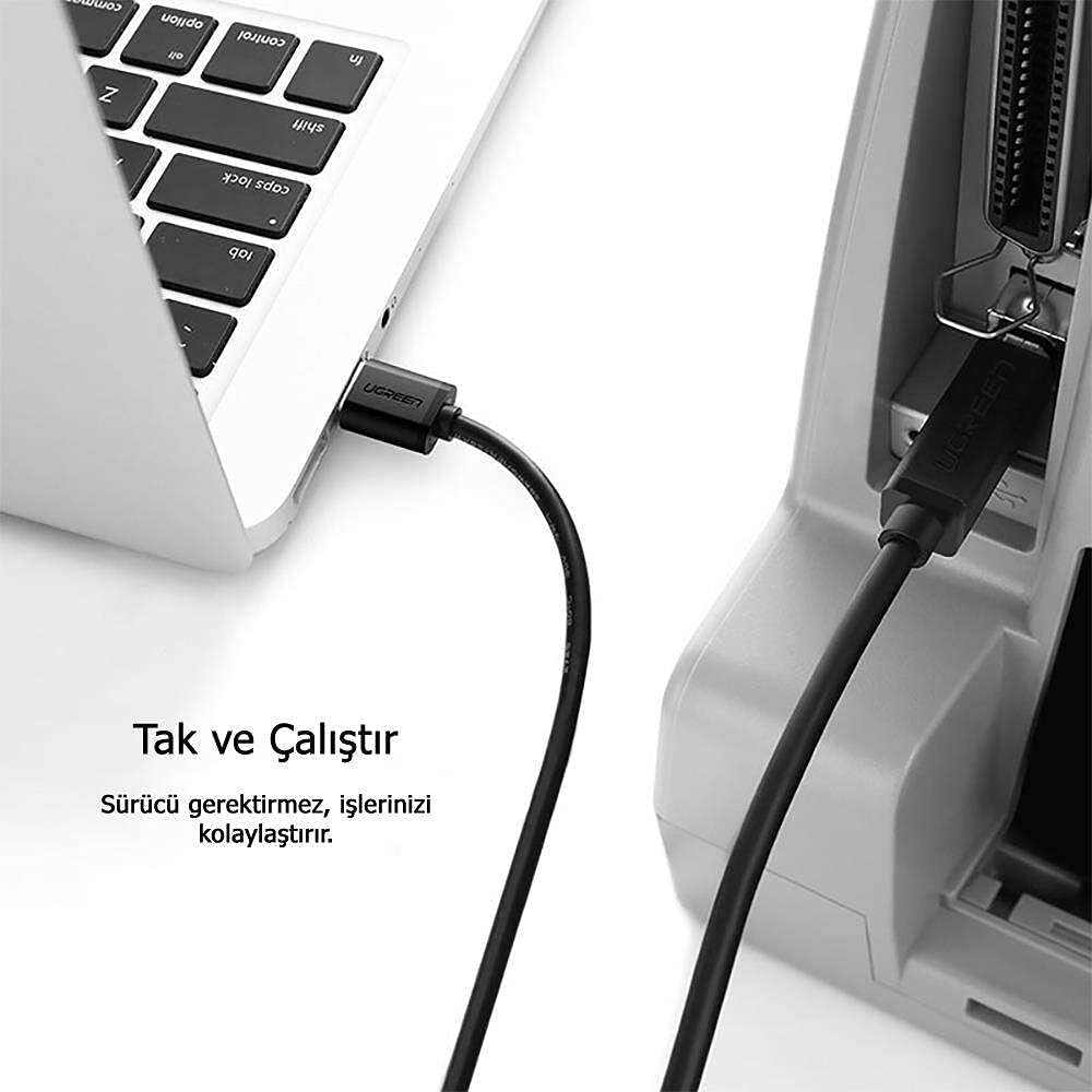 Cable USB-A 3.0 macho a USB-B macho / Ideal para Impresora, Escáner, Pianos, Barras de sonido, etc. / Plug & Play / Compatibilidad Universal / 2