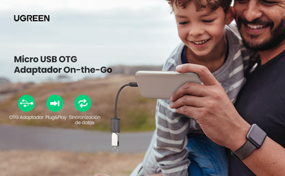 Adaptador OTG Micro USB Macho a USB 2.0 A Hembra