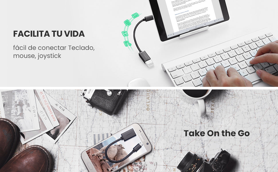 Adaptador OTG Micro USB Macho a USB 2.0 A Hembra
