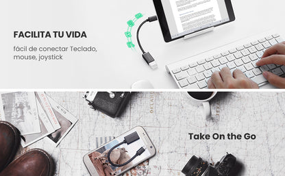 Adaptador OTG Micro USB Macho a USB 2.0 A Hembra