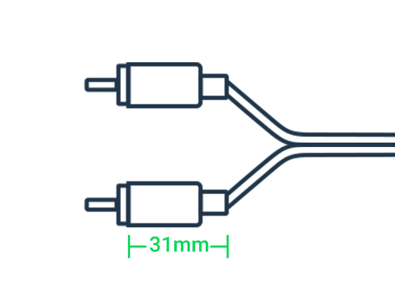 Cable de Audio 2 RCA Macho a 2 RCA Macho / 5 Metros (16.40 Pies) / Color Negro / Alta Calidad / Anillos de Goma para Asegurar un Agarre Firme al
