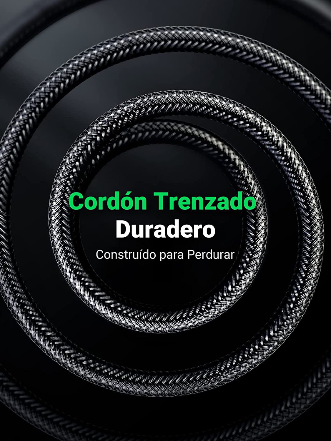 Cable Audio Estéreo 3.5mm (1/8") TRS a 6.35mm (1/4") TS / 1 Metro / Audio de Hi-Fi / Trenza de Nylon / Blindaje Múltiple / Caja de Aleación Zinc