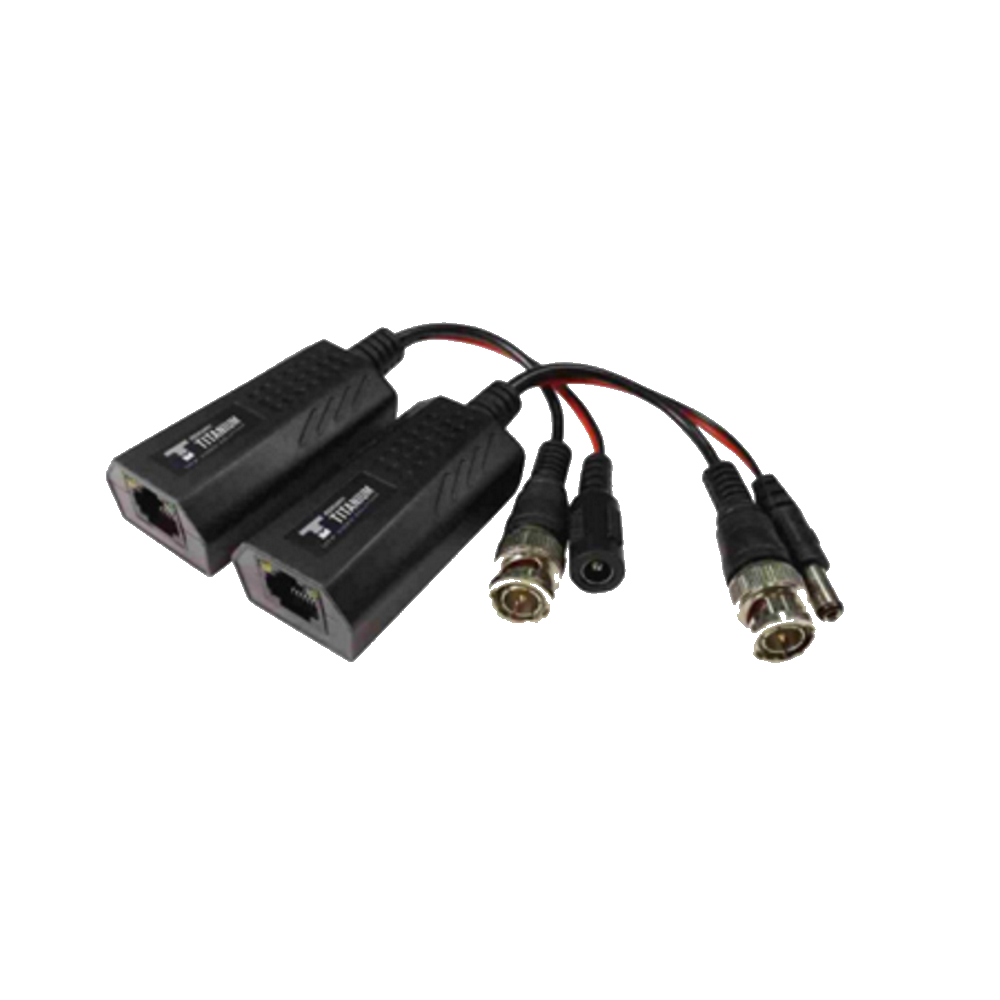 Kit de transceptores activos TURBO HD. Convierte 36/24 Vcc a 12 Vcc regulados, a través de cable UTP Cat5e / 6. Transmision de 200 m (Revisar tabla