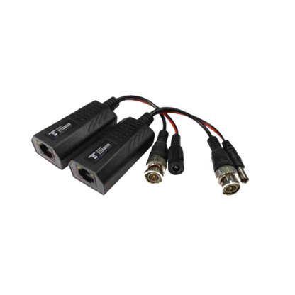 Kit de transceptores activos TURBO HD. Convierte 36/24 Vcc a 12 Vcc regulados, a través de cable UTP Cat5e / 6. Transmision de 200 m (Revisar tabla
