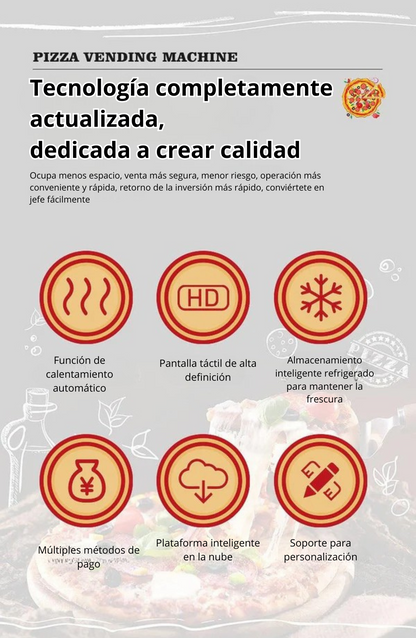 Maquina expendedora de pizza, Máquina expendedora comercial completamente automática