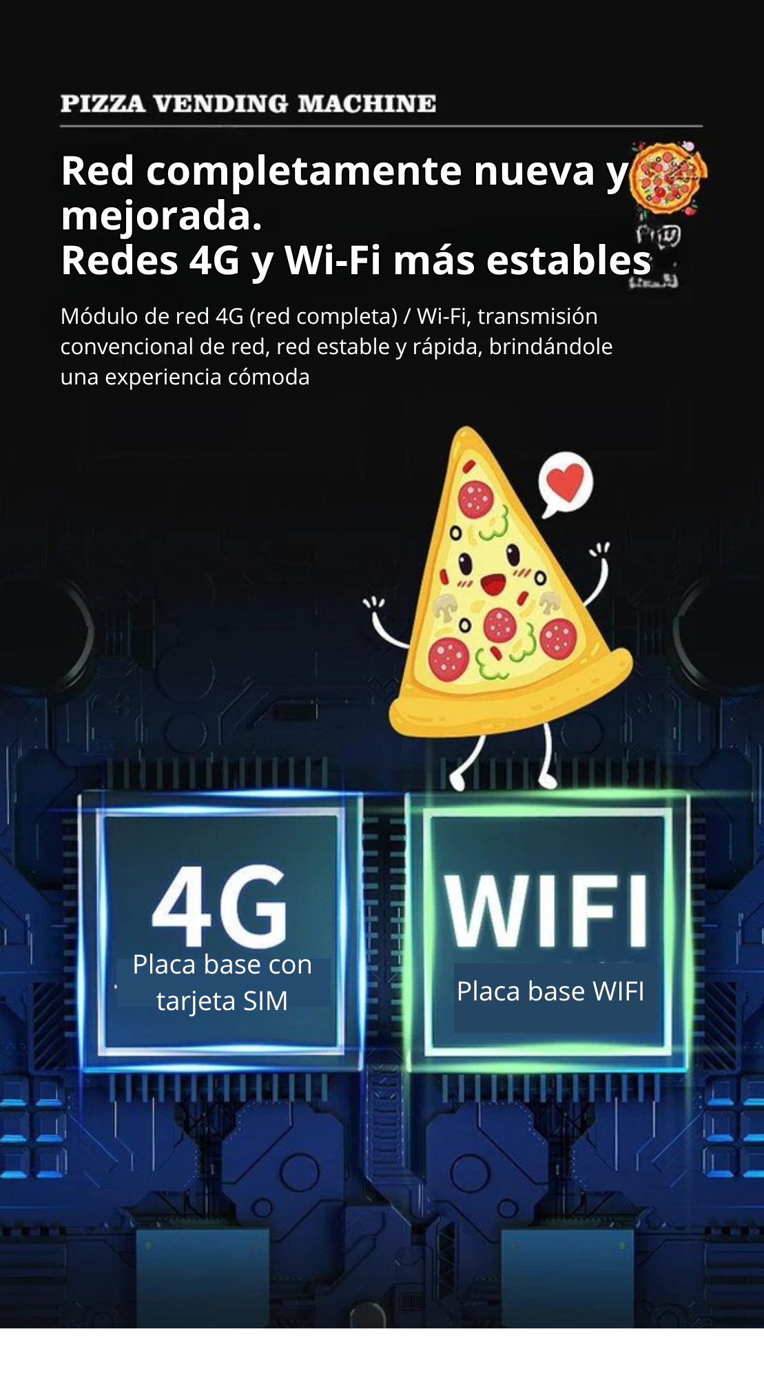 Maquina expendedora de pizza, Máquina expendedora comercial completamente automática