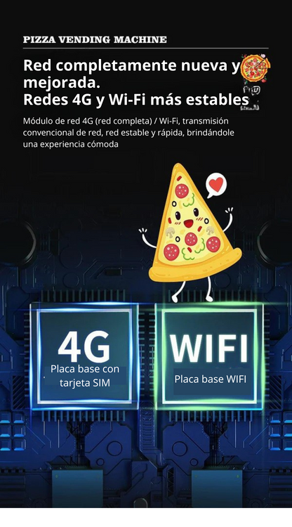 Maquina expendedora de pizza, Máquina expendedora comercial completamente automática