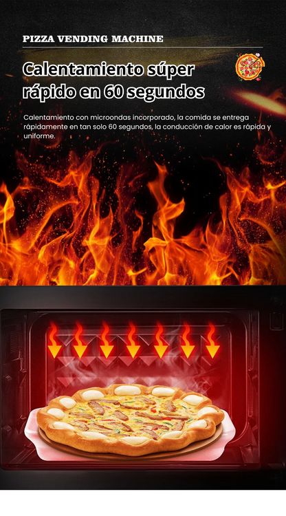 Maquina expendedora de pizza, Máquina expendedora comercial completamente automática