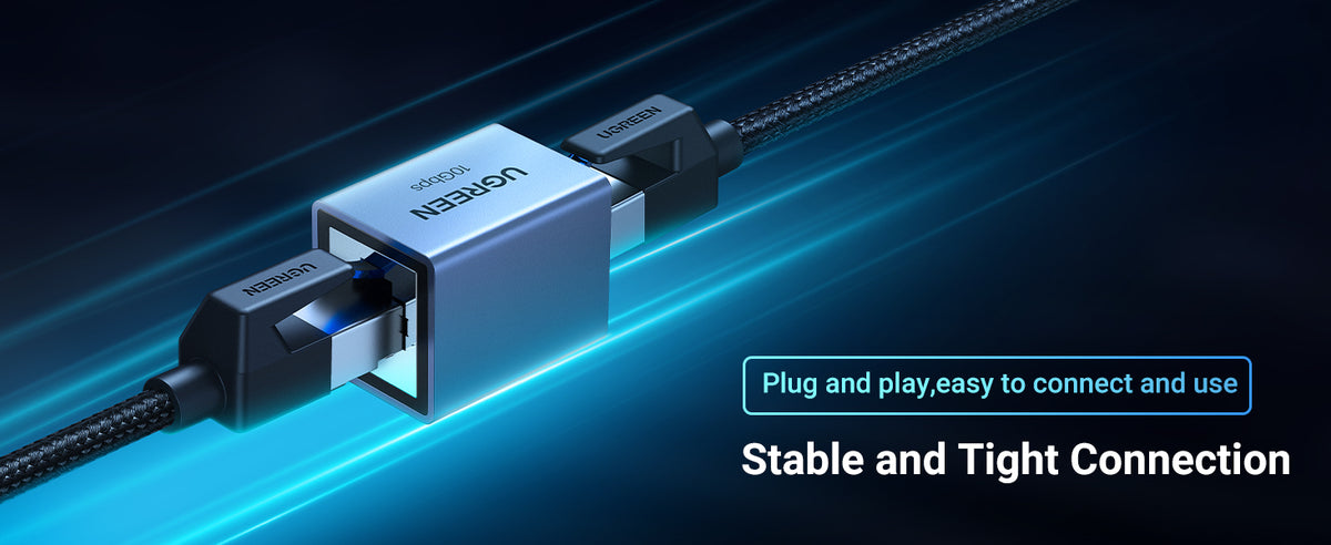 Acoplador STP (Extensor de Cable Ethernet RJ45) | 10Gbps | Blindado | Compatibilidad con Cat8 Cat7 Cat6 Cat5e | Hasta 100 Metros (328.08 Pies) |