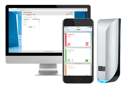 Lector de códigos QR / tarjetas convencionales y tarjetas virtuales via BLUETOOTH y NFC / Administración en la NUBE / Salida WIEGAND compatible con