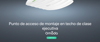 Punto de Acceso Omada / Frecuencia 2.4 GHz N 300 / Para Montaje en Techo-Pared / Configuración Stand-Alone o Por Controlador / Alimentación PoE