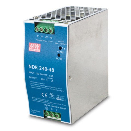 Fuente de Poder Industrial / 240 Watts / Salida 48 VCD / 5 Amp / Montaje Riel Din