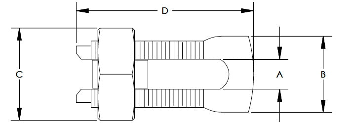 Conector Mecánico de Puesta a Tierra, de Cobre, Para Cables de Calibre 8 a 4 AWG