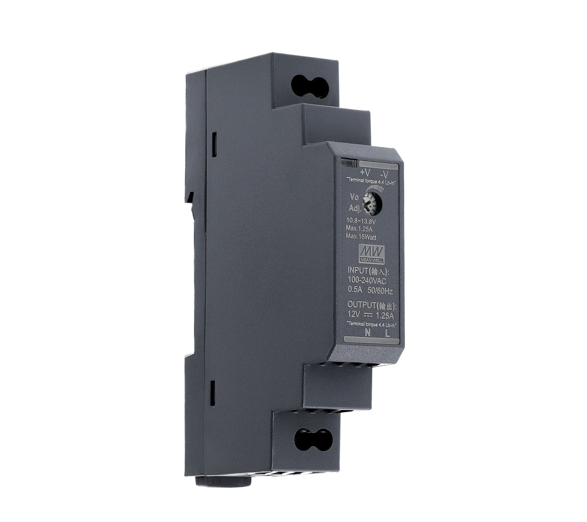 Fuente de Poder Industrial Ultra Delgada Riel Din 12Vcc, 15W