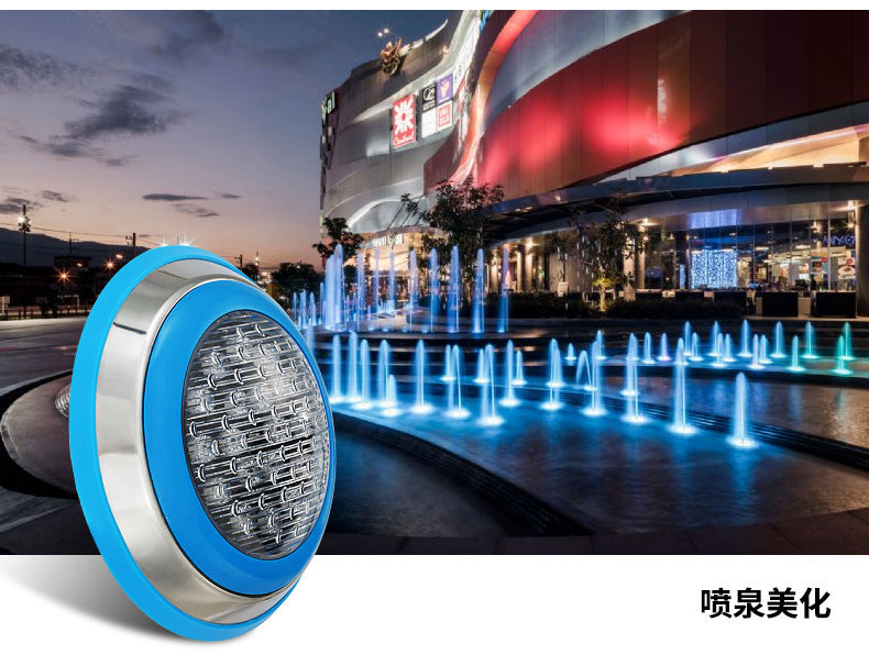 Luz LED Subacuática para Piscinas, Estanques 12V/24V  Foco Sumergible de 7 Colores