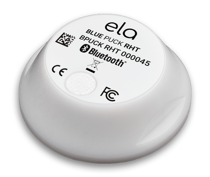 Sensor BLE de Temperatura y Humedad BLUEPUCK RHT — IP65, Alcance 500m, Batería 18 Años, Compatible Teltonika/Ruptela/TopFly