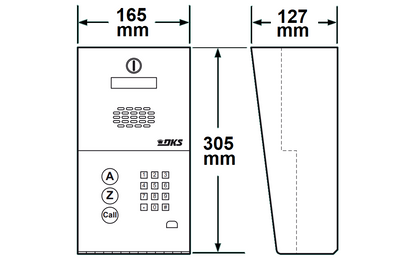 Audioportero Telefónico DKS Con Directorio / 100 Números Telefónicos / Control Para 2 Puertas / Gabinete Para Sobreponer / Marcación a 16 Digitos