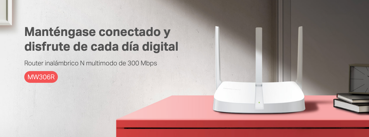 Router Inalámbrico N / 2.4 GHz de 300 Mbps / 1 Puerto WAN 10/100 Mbps / 3 puertos LAN 10/100 Mbps / 3 antenas de 5 dBi / Compatible con IPTV e IPV6